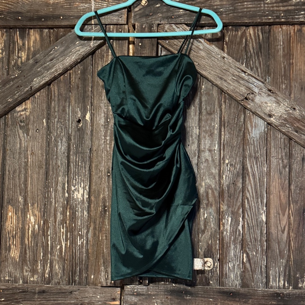 Windsor Emerald Satin Mini Dress